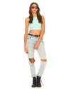 Image of Motel Early Strappy Crop Top in Mint