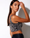Image of Elci Corset Top in Brocade Flock Grey
