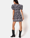 Image of Elcia Dress in Animal Drip Grey