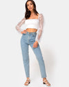 Image of Elina Top in Organza Cream