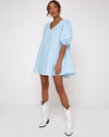 Image of Elna Babydoll Dress in Sky Blue