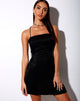 Image of Enif Slip Dress in Satin Ditsy Rose Black