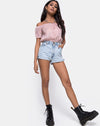 Image of Eva Crop Top in Lace Rose