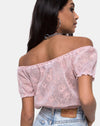 Image of Eva Crop Top in Lace Rose