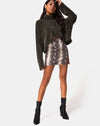Image of Evie Cropped Sweater in Khaki Chenille