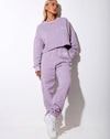 Image of Fawly Crop Top in Violet Angel Embro in White