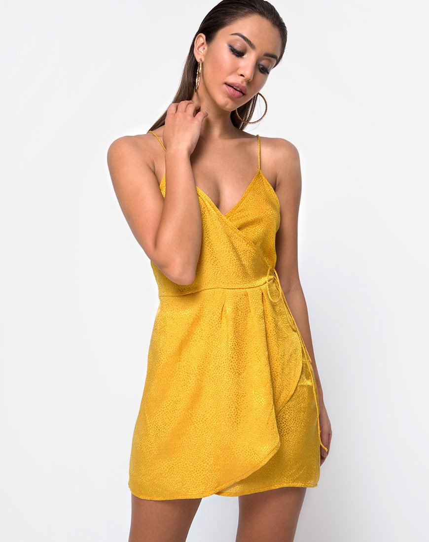 Mustard satin outlet slip dress