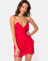 Image of Furia Dress in Satin Rose Red