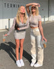 Image of Motel X Barbara Kristoffersen Wity Tee in Sage Tonal Ripple