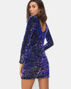 Image of Gabby Plunge Back Dress in Velvet Laser Pink