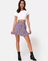 Image of Gaelle Mini Skirt in Lilac Blossom