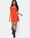 Image of Gaval Mini Dress in Satin Rose Rust