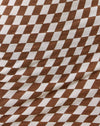 Diagonal Checker Tan and Ivory