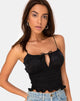 Image of Gemala Top in Satin Rose Black