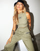 Image of Gimon Crop Top in Rib Grey Sage Angelo Embro