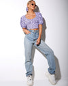 Image of Glarie Crop Top in Dainty Daisy Lilac