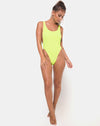 Image of Goddess Swimsuit in 80s Crinkle Sour Lime