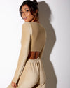 Image of Guan Crop Top in Velvet Rib Tan