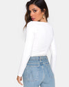 Image of Guanelle Top in Rib White