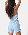 Image of Haden Halter Neck Playsuit in Basic Stripe Blue and White