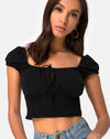 Image of Heina Crop Top in Black