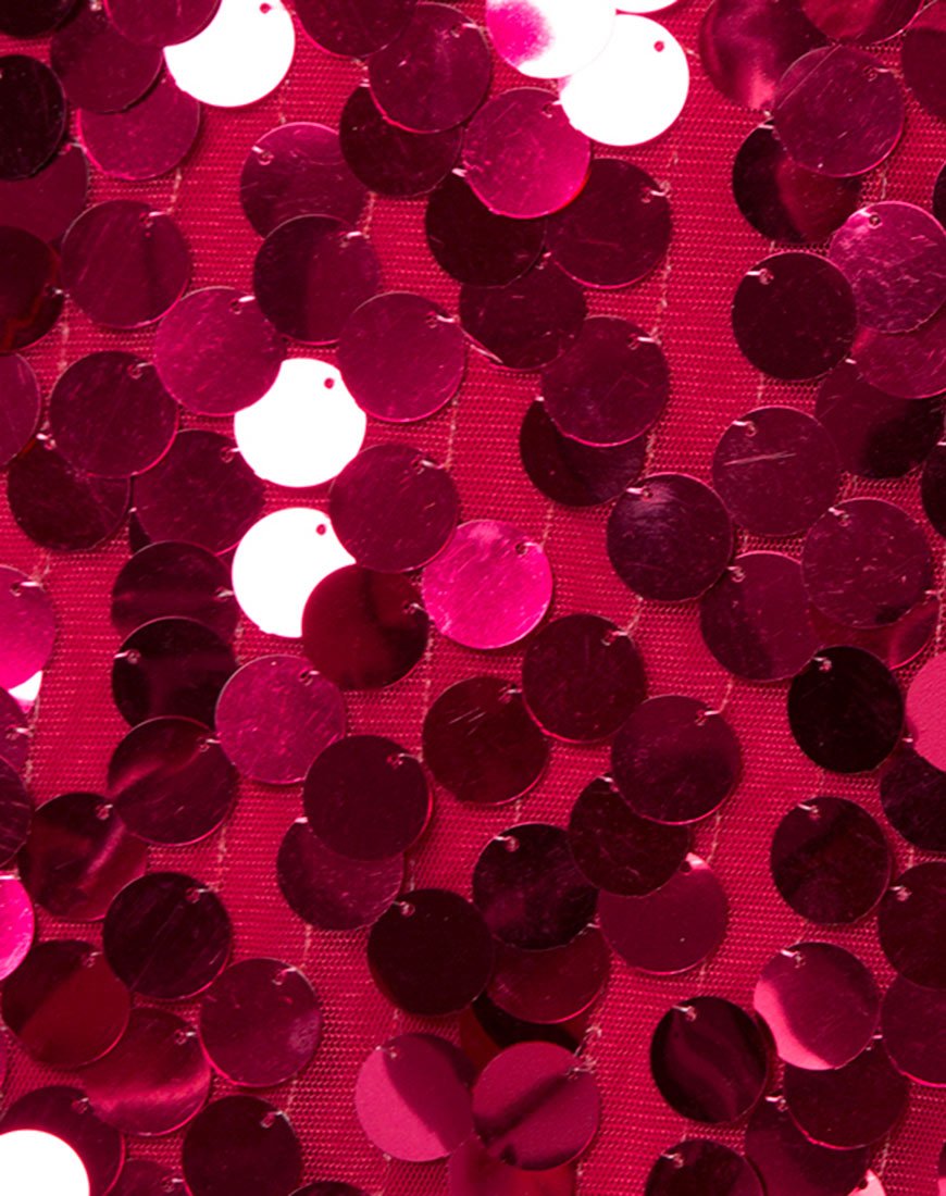 Image of Helena Skirt in Red Cherry Disc Sequin