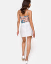 Image of Hema Top in Jungle Flower Blue and Cream