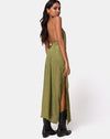 Image of Hime Dress in Satin Cheetah Khaki