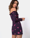 Image of Janelis Bodycon Dress in Evening Rose