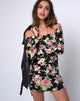 Image of Jazier Off The Shoulder Dress in Vintage Bloom