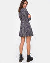 Image of Camisa Dress in Grey Rar Leopard