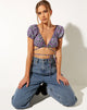 Image of Jiena Crop Top in Lilac Blossom