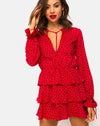 Image of Kepsibelle Dress in Mini Diana Dot Red and Black