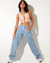 Image of Kitera Crop Top in Space Dye Orange