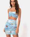 Image of Kimmy Bodycon Skirt in Angel Velvet Blue