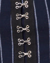 Image of Kyga Crop Top In Navy Pinstripe