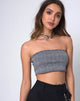Image of Kylie Crop Top in Charles Check Grey