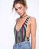 Image of Lalung Plunge Bodice in P.E Stripe