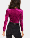 Image of Lao Plunge Bodice in Burgundy Crush