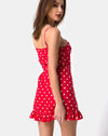Image of Lasky Dress in Medium Polka Red and White