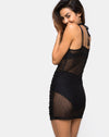 Image of Launa Mini Dress in Lacey Knit Black