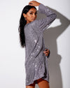 Image of Liama Dress in Stretch Sequin Silver