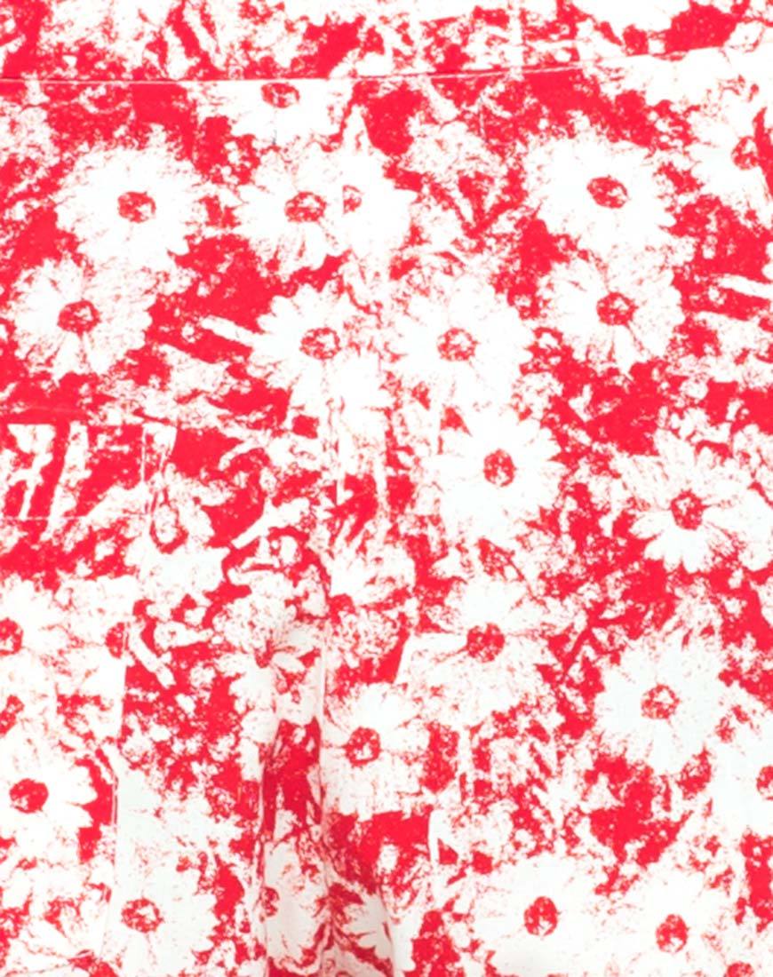 Image of Motel Logan Peg Leg Trouser in Xerox Daisy Red