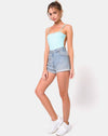 Image of Lucia Bodice in Ribbed Powder Blue