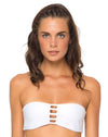 Image of Motel Lunar Bandeau Bikini Top In White