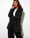 Image of Maiwa Blazer in Pinstripe Black