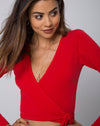 Image of Marche Wrap Top in Red