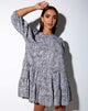 Image of Mareta Tea Dress in Leo Spot Black and White