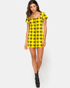 Image of Maretha Dress in Winter Plaid Yellow