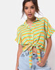Image of Gapo Tie Up Shirt in Sweet Stripe